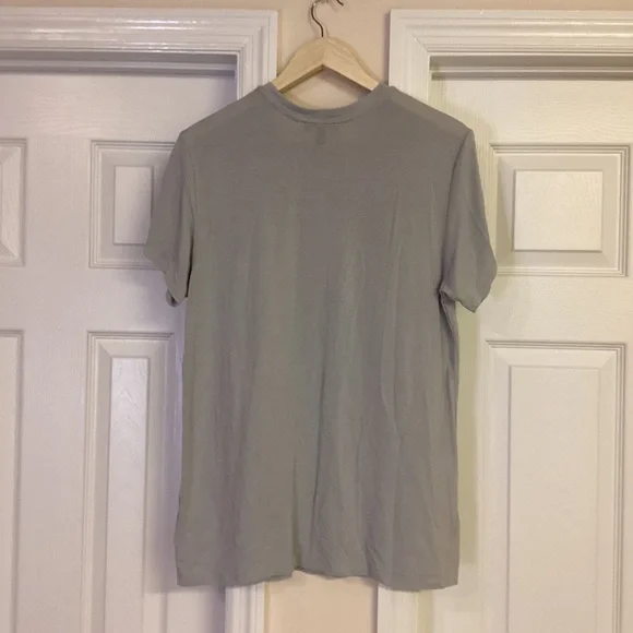 Express Gray Pearl Embellished T-Shirt - Picture 5 of 7